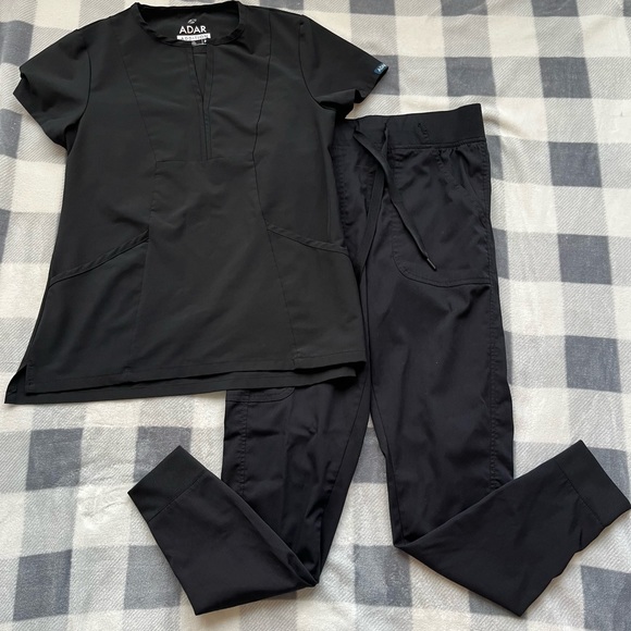 ADAR Pants - Adar Black Scrubs